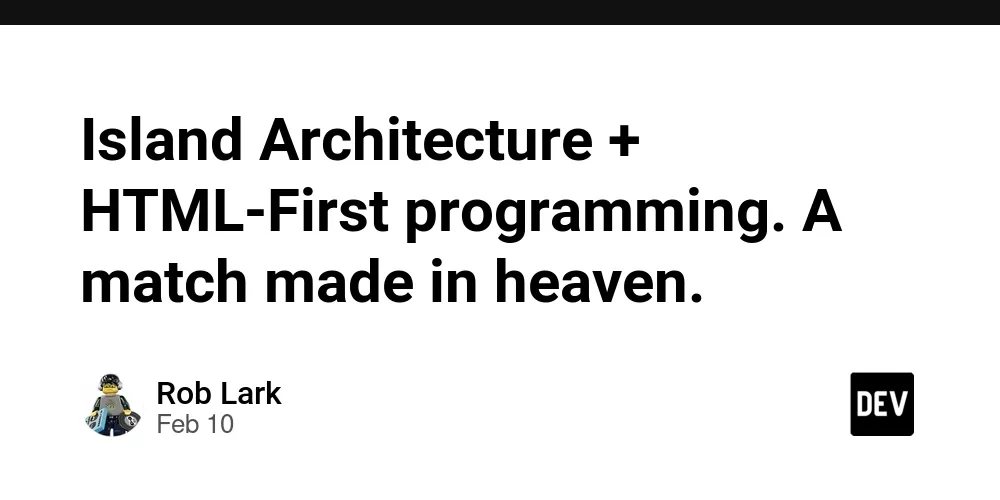 A graphic depicting island architecture concepts in web development.